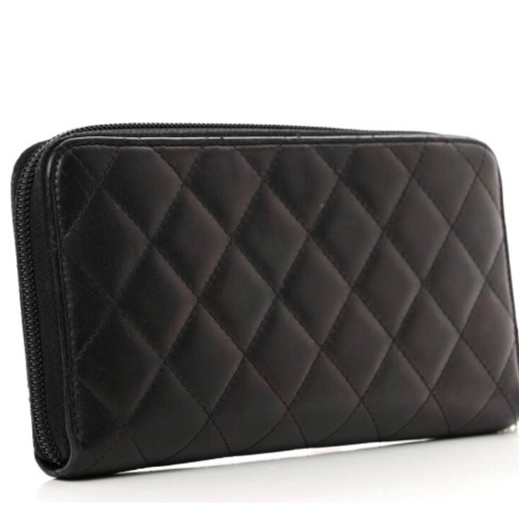 CHANEL CALFSKIN QUILTED CAMBON WALLET - Picture 7 of 16